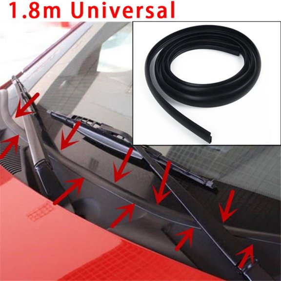 CENL Universal Rubber Front Windshield Panel Car Seal Strips Trim Anti-Ageing 1.8M