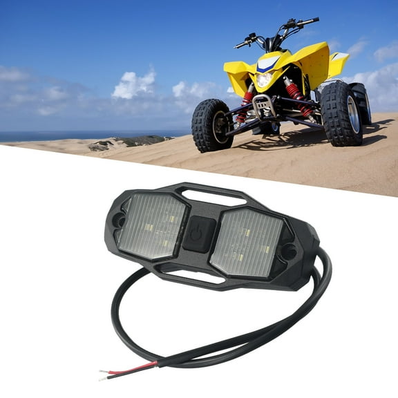 CENL White Roll Bar Mount LED Dome Light Rock Light w/Switch for Polaris RZR UTV 4WD