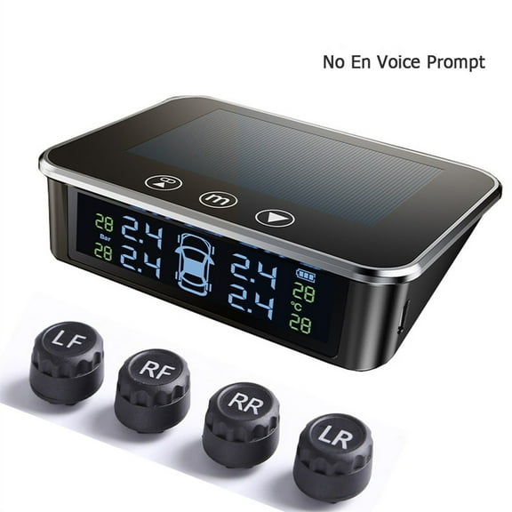 CENL Wireless Car Tire Pressure Monitoring Solar TPMS Device With 4 Sensors