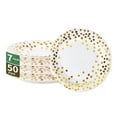 thumbnail image 1 of CENLBJ Gold Dots Party Paper Plates, AFN150 PCS Disposable Party Supplies Dessert Paper Plates for Birthday,Wedding Birdal Christmas Baby Shower (7 inches), 1 of 3