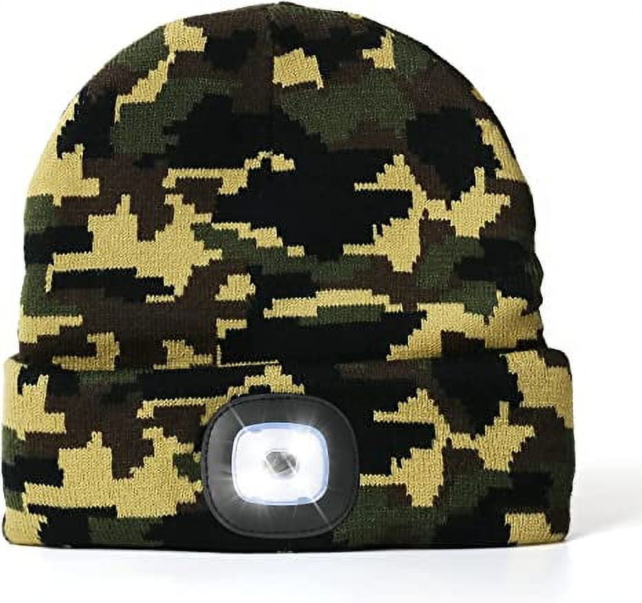 CENSGO Beanie with Light, Unisex USB Rechargeable LED Beanie, Lighted ...