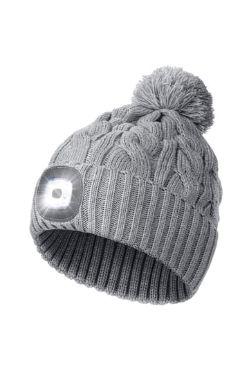 Pom Hat Soft with LED Light Beanie winter warm with Pom Pom Stretchy Xfvqtps Toddler Christmas Beanie with LED Lights Knit Lamp  main image 4