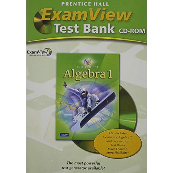 Pre-Owned CENTER FOR MATHEMATICS EDUCATION ALGEBRA 1 EXAMVIEW COMPUTER TEST BANK CD Paperback