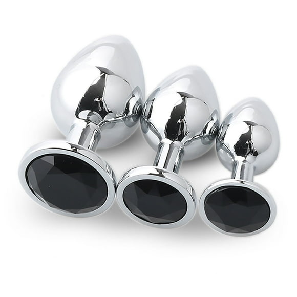CENTEREL 3 Pcs Luxury Jewelry Design Anal Butt Plug-Black