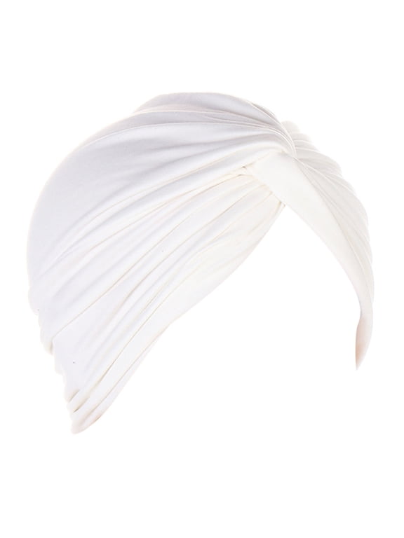 Baseball Caps Womens Turbans Knot Tied Bonnet Cap Headwraps Hats White