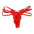 thumbnail image 1 of CENTIE Exotic Mens Thong with Lace and Delicate Straps for Play Red One Size, 1 of 2
