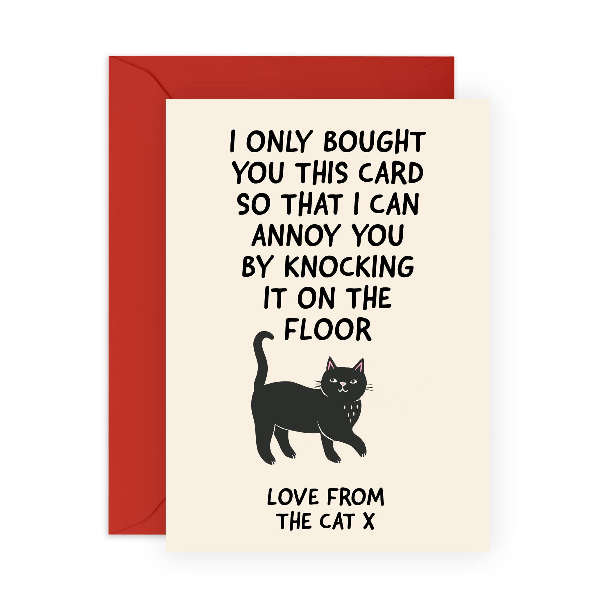 Cute Cat Birthday Card - Happy Birthday - For Cat And Kitten Lovers, Husband, Wife, Boyfriend