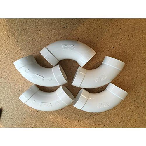 CENTRAL VACUUM 5 PACK 90 DEGREE SWEEP ELBOW PVC
