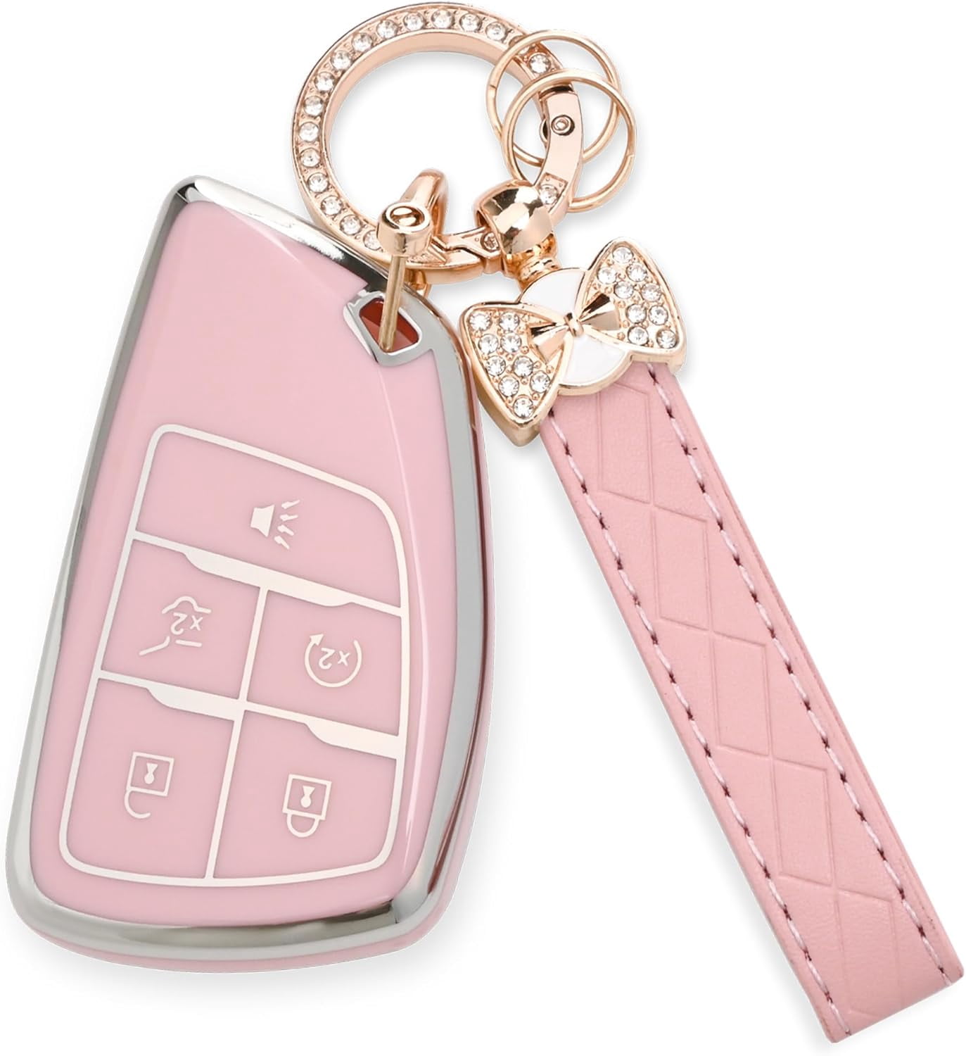 CENTRE for Chevy Key Fob Cover - Soft TPU Protection Case with Keychain ...