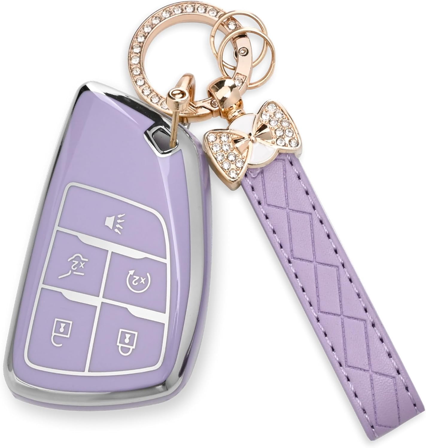 CENTRE for Chevy Key Fob Cover - Soft TPU Protection Case with Keychain ...