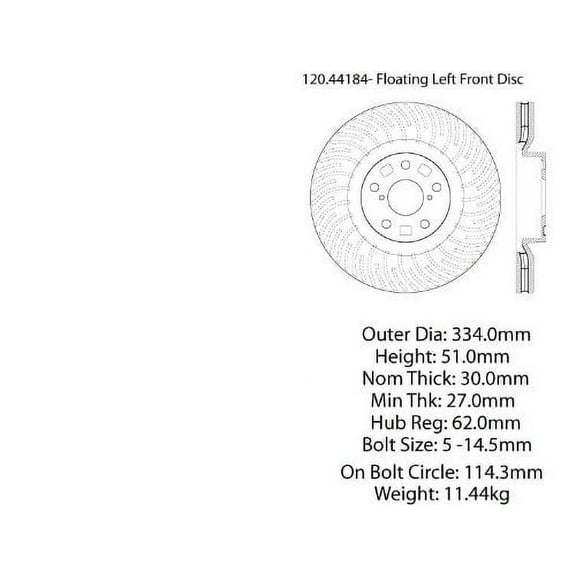 CENTRIC PARTS - BRAKE ROTOR