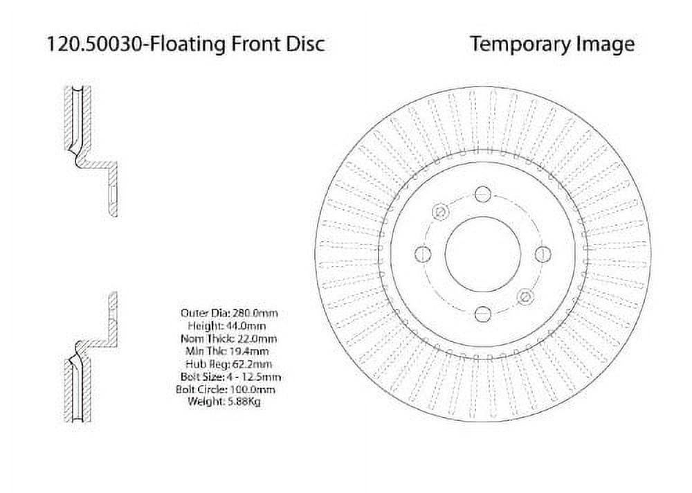 CENTRIC PARTS - BRAKE ROTOR