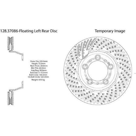 CENTRIC PARTS - CROSS-DRILLED Fits select: 2017-2020 PORSCHE PANAMERA, 2008-2017 PORSCHE 911