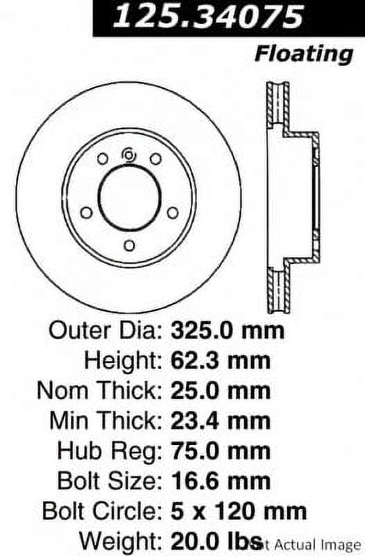 CENTRIC PARTS - HI-CARBON DISC Fits select: 2004-2010 BMW X3