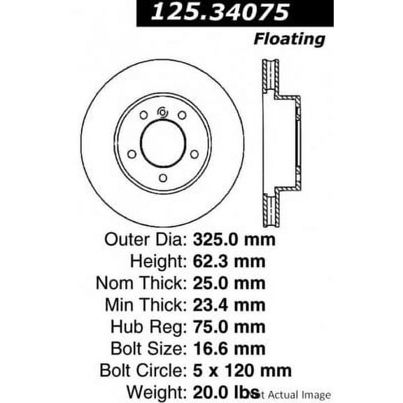 CENTRIC PARTS - HI-CARBON DISC Fits select: 2004-2010 BMW X3