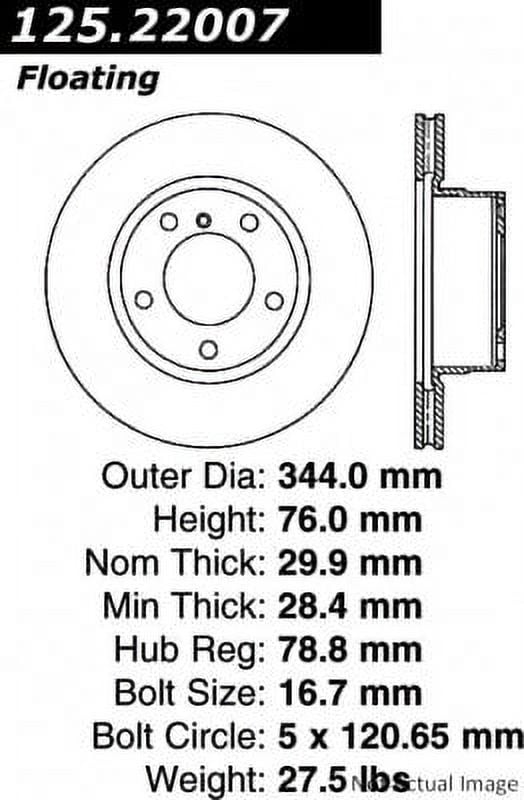 CENTRIC PARTS - HI-CARBON DISC Fits select: 2004 LAND ROVER RANGE ROVER WESTMINSTER, 2003 LAND ROVER RANGE ROVER HSE