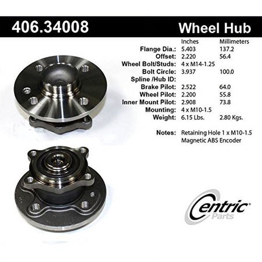 CENTRIC PARTS - HUB ASSEMBLY Fits select: 2013 MINI COOPER ROADSTER, 2007-2012 MINI COOPER
