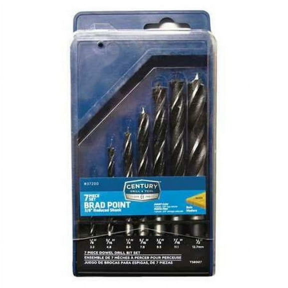 CENTURY DRILL AND TOOL 37200 Brad Point Drill,7 Pc Set