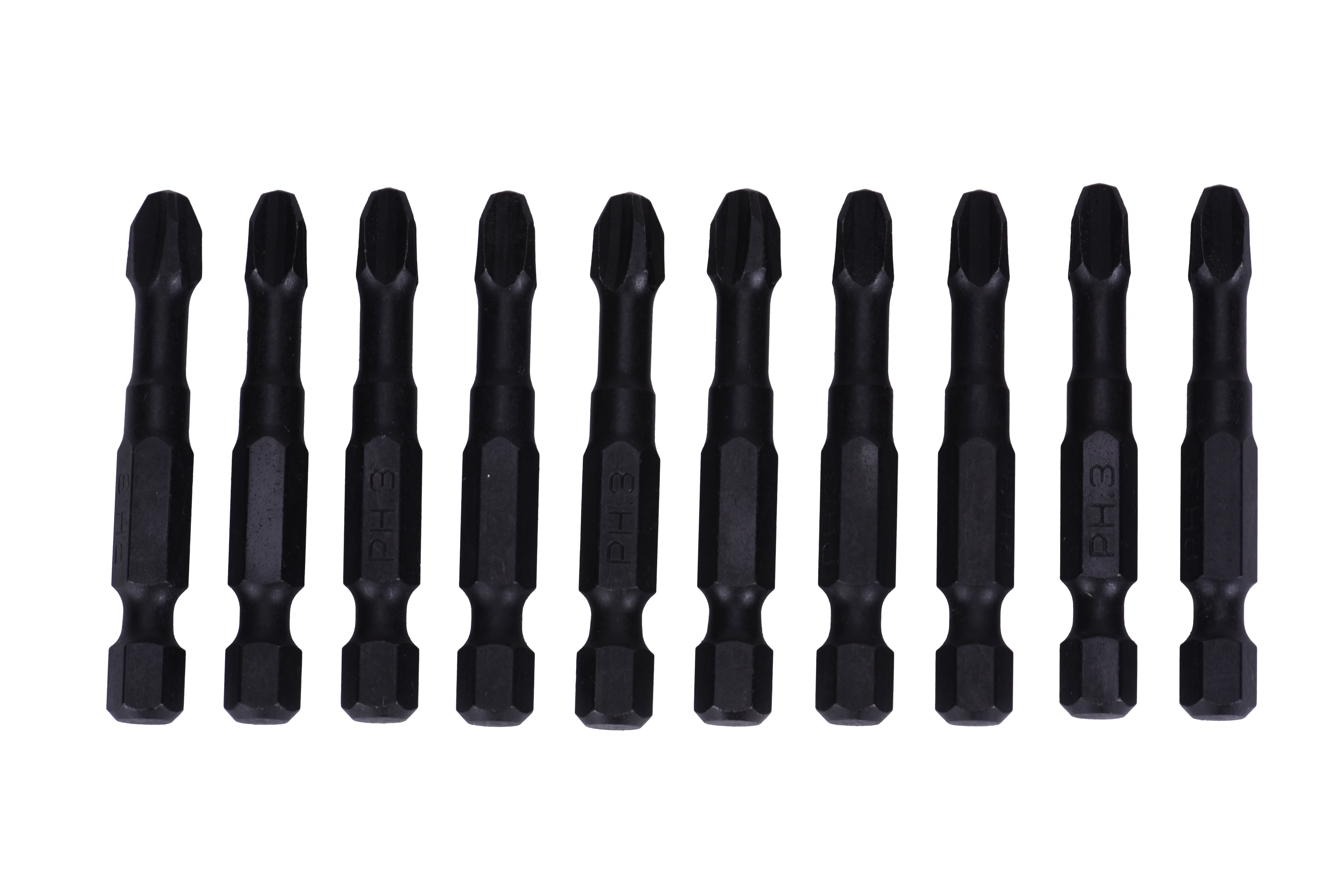 Century Drill & Tool 66983 Impact Screwdriver Bit #3 Phillips, 2", 10 Pack