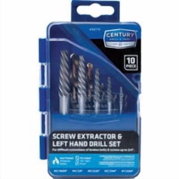 CENTURY DRILL & TOOL 10-Piece High Speed Steel & Spiral Screw Extractor - Pack of 10