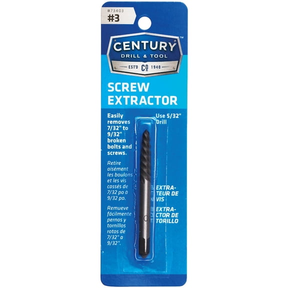 CENTURY DRILL & TOOL Spiral Flute Screw Extractor - Pack of 6
