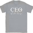 thumbnail image 1 of CEO Of The House T-Shirt Tee Funny Mom Mothers Day - Heather Grey, M, 1 of 1