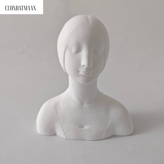 CEONBATMAAN Figurine of plaster Minimalist Bust Sculpture, Artistic Home Decor, Elegant Gift Box