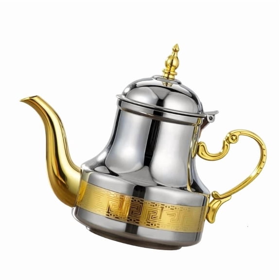 CEORPER 1.2L Stainless Steel Moroccan Tea Pot With Elegant Design