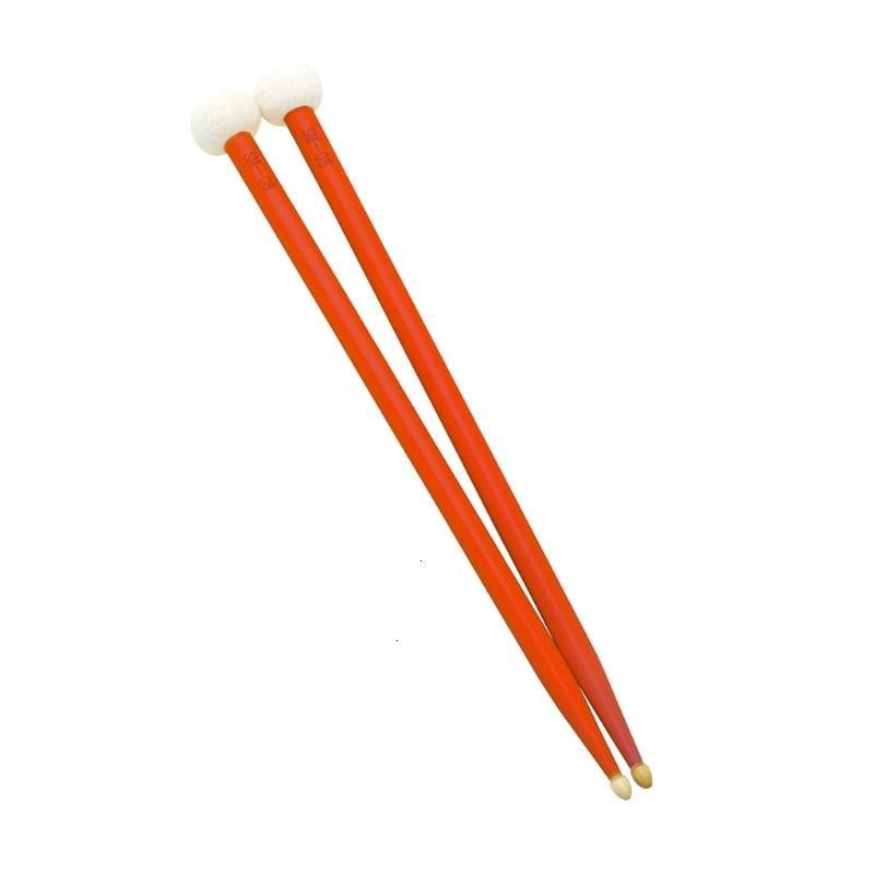 CEORPER 1 Pair Wood Tip Felt Head Drumsticks Double-end Drum Sticks Easy to Use