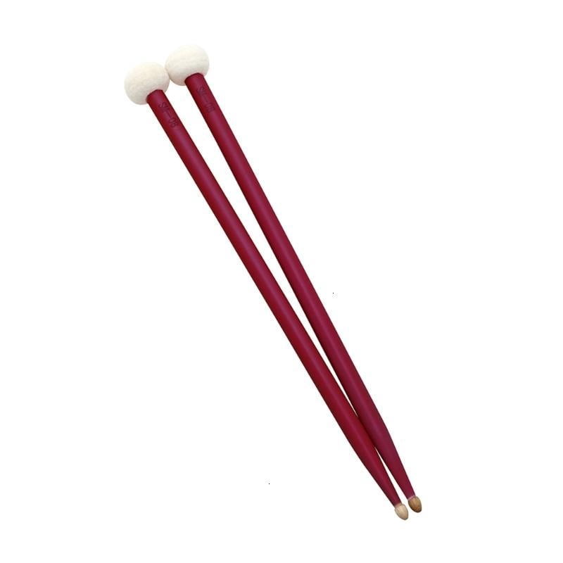 CEORPER 1 Pair Wood Tip Felt Head Drumsticks Double-end Drum Sticks Easy to Use