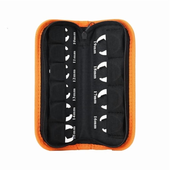 CEORPER 10Pcs 3/8'' Drive Crowfoot Wrench Set 10mm to 19mm Metric Foot Spanner Set