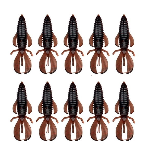 CEORPER 10Pcs Fishing Baits Lures Wacky Lures Worms Lures Worms Fishing Lures