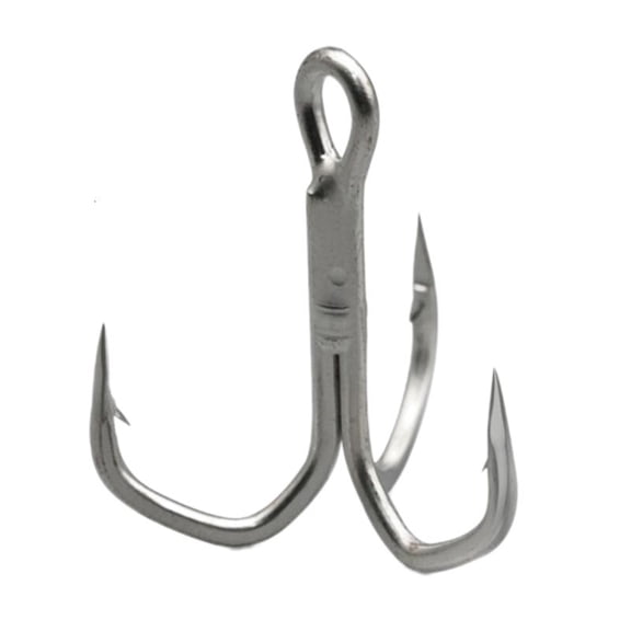 CEORPER 10Pcs Highly Strength Fishings Trebles Hook Brabed Sharply Sea Fishings Hook