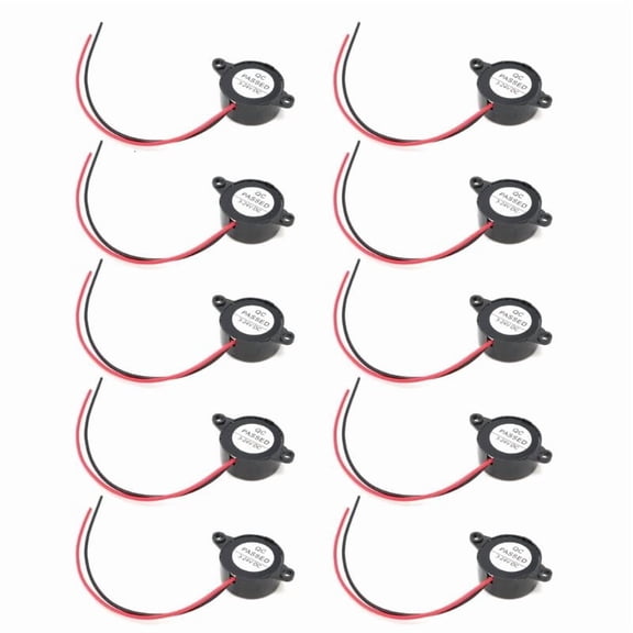 CEORPER 10Pcs SFM-20B Continuous Sound Piezoelectric Buzzers 87dB for Circuit Alarms