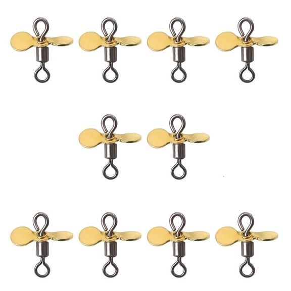 CEORPER 10Pcs Spin Fishing Lures Plug Casting Fly Propeller Spinnerbait Props