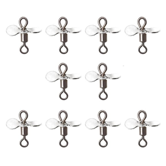 CEORPER 10Pcs Spin Fishing Lures Plug Casting Fly Propeller Spinnerbait Props