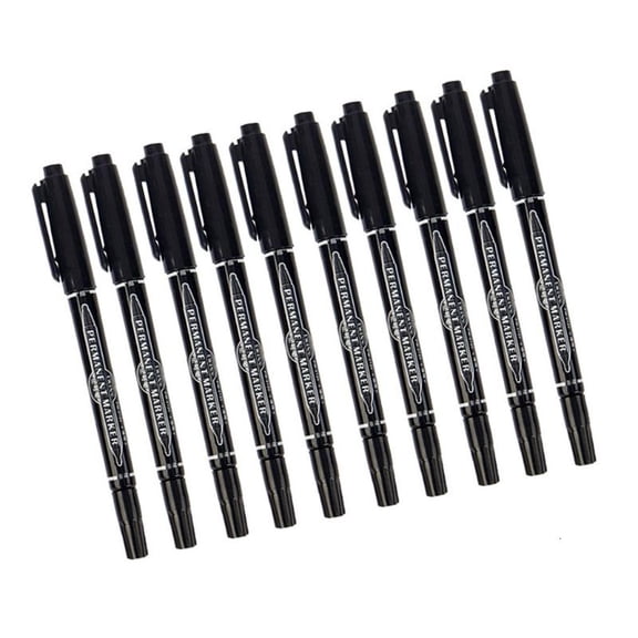 CEORPER 10Pcs Water Resistant Double Tip Permanent Markers For Car Maintenance Label