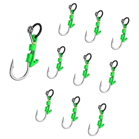 CEORPER 10pcs Barbed Fishing Hook Live Shrimp Hook Feature Penetrative Hook