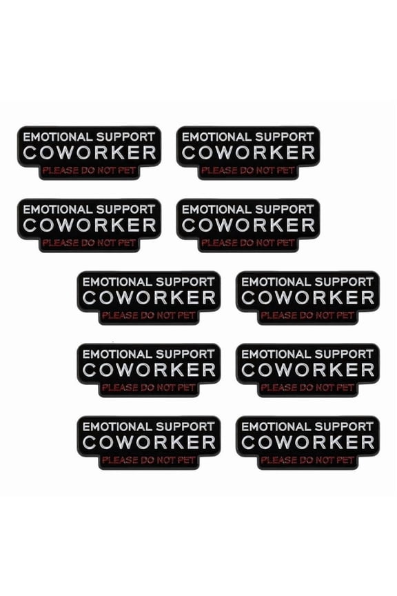 10pcs Ironic Office Humor Accessory Emotional Support Team Member Lapel Pin