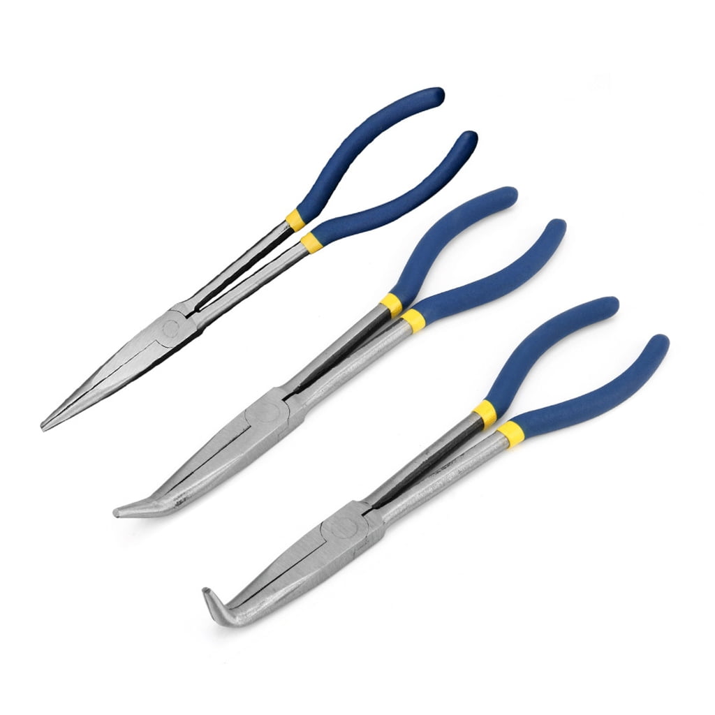 CEORPER 11inch Ergonomic Handle Removal Pliers Long Nose Cylinder Cable Clamp Removal Tool 11Inches Pliers Car Repair Tool