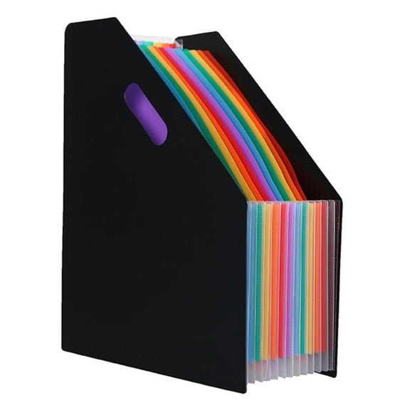 CEORPER 12 Pockets Expandable File Organiser Stand Standing up Plastic Document Case