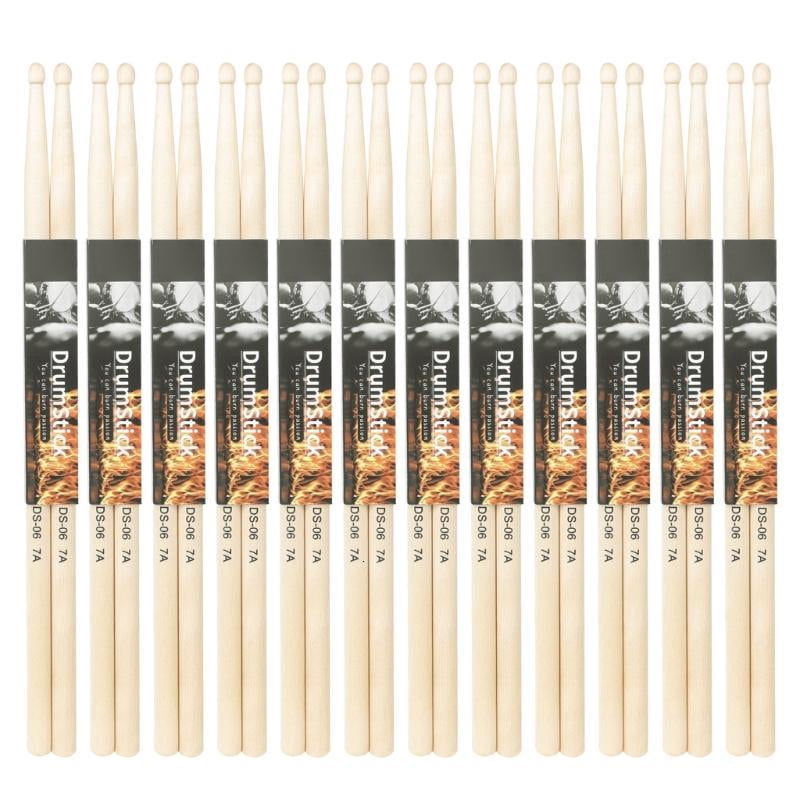 CEORPER 12Pair Maple Wood Drum Stick Nonslip Drumstick for Comfortable Playing
