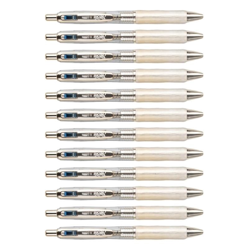 CEORPER 12Pcs Retractable Exam Pen Black Gel Ink Smooth Glides Press Mechanism Design