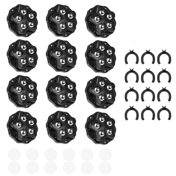 CEORPER 12pack Multipurpose Adhesive Mount Casters Auto Stick Furniture Movers