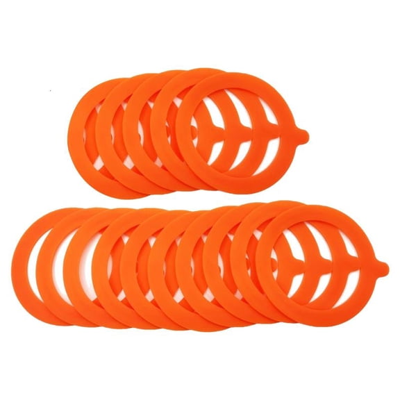 CEORPER 15 Pieces Leak-Proof Rubber Seals Ring Silicone Jar Gasket Food Storage Jars