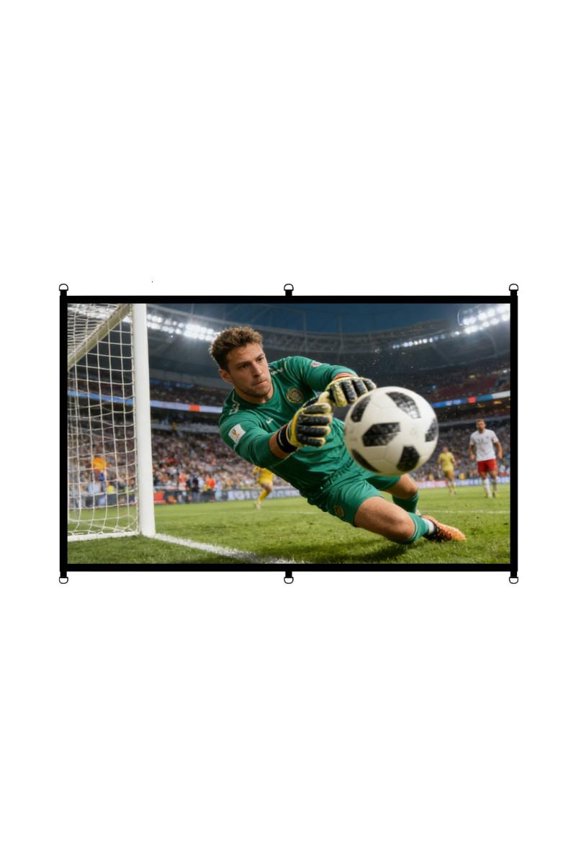 16:9 D Rings Projection Screen Premium Polyester Fabric For Optimal Viewing