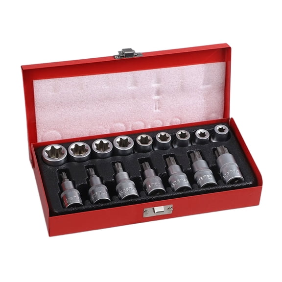 CEORPER 16Pcs Socket Set 1/2" Drive Ratchet Spanner Metric Drive Small Socket Set