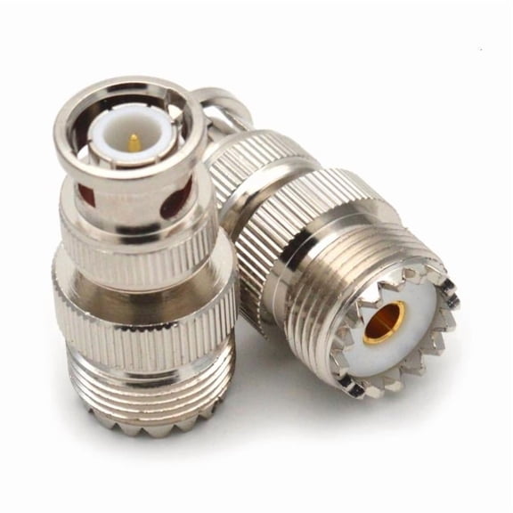 CEORPER 1PC BNC Male to UHF PL259 Female RF Connector Antenna Copper Adapter