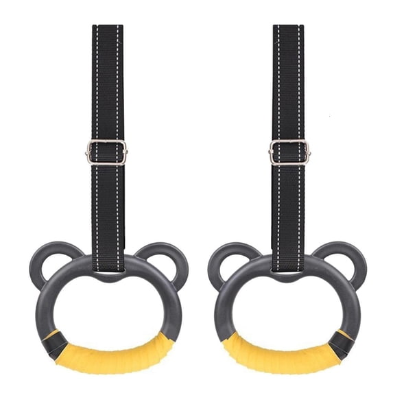 CEORPER 1pair Indoor Fitness Gymnastics Rings Home Exercise Pull up Rings Kids Fitness Training Equipment Easy to Install