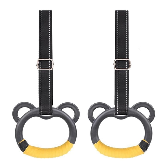 CEORPER 1pair Indoor Fitness Gymnastics Rings Home Exercise Pull up Rings Kids Fitness Training Equipment Easy to Install